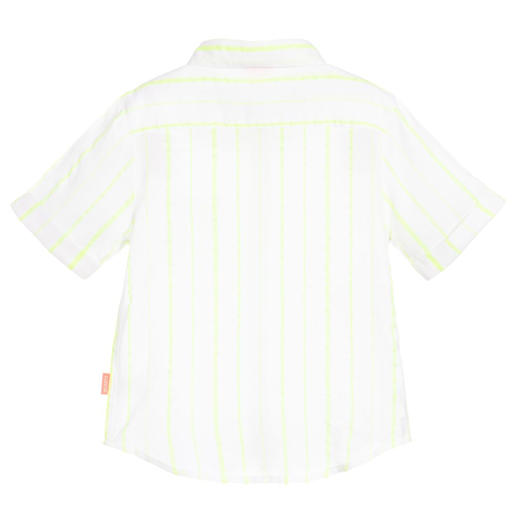 Sunuva-Boys Neon Yellow Striped Shirt | Childrensalon Outlet