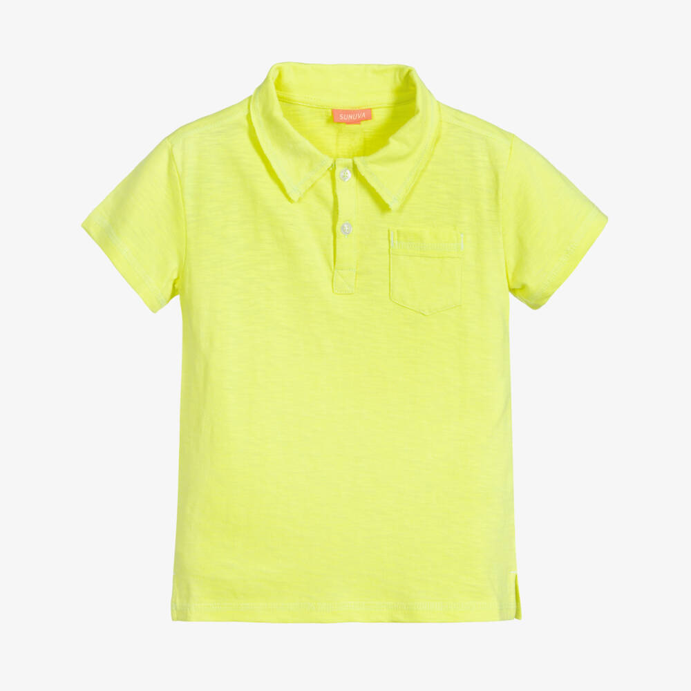 Sunuva-Boys Yellow Cotton Polo Shirt | Childrensalon Outlet