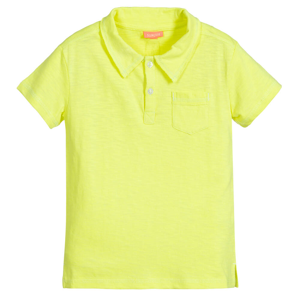 Sunuva - Boys Yellow Cotton Polo Shirt | Childrensalon