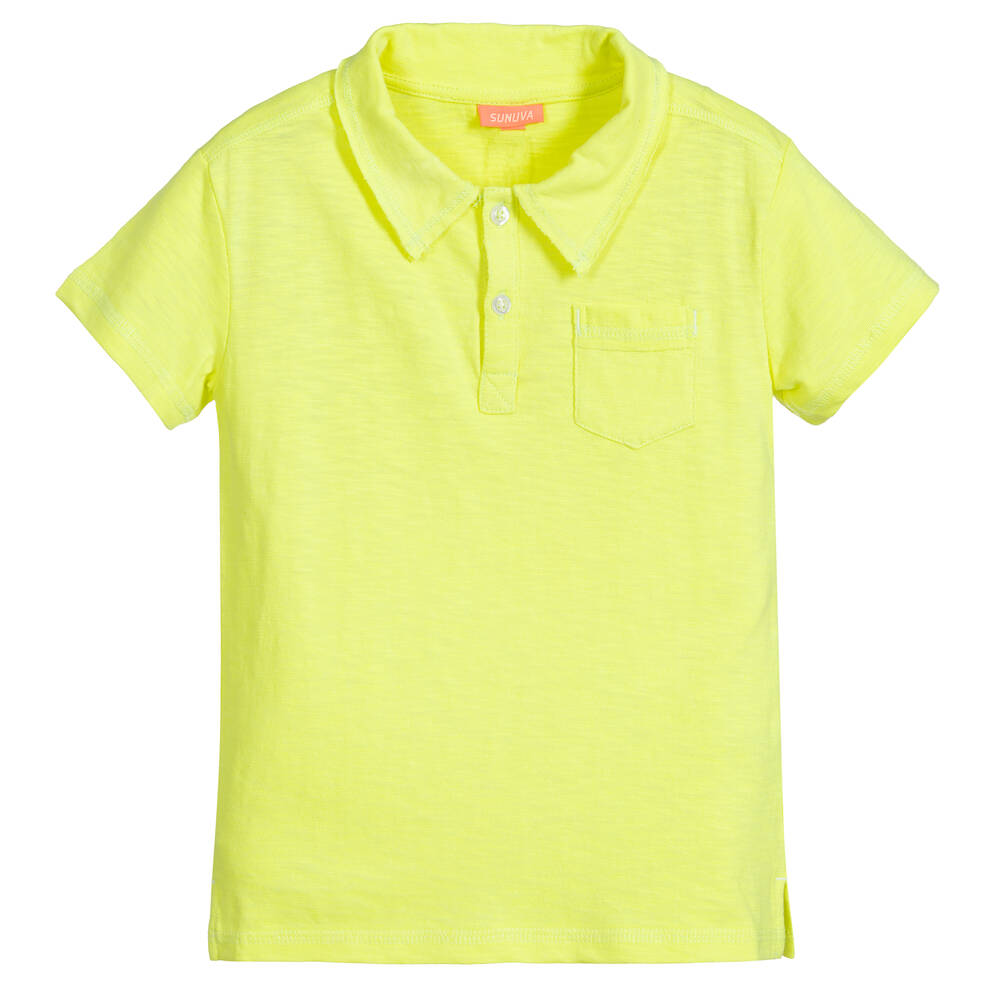 Sunuva-Boys Yellow Cotton Polo Shirt | Childrensalon Outlet