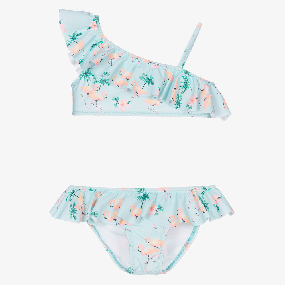 Sunuva - Blauer Flamingo-Bikini (M) | Childrensalon