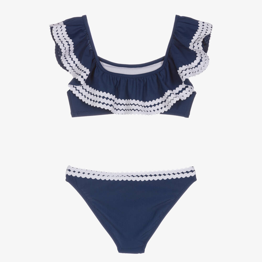 Sunuva-Girls Blue Ruffle Bikini | Childrensalon Outlet
