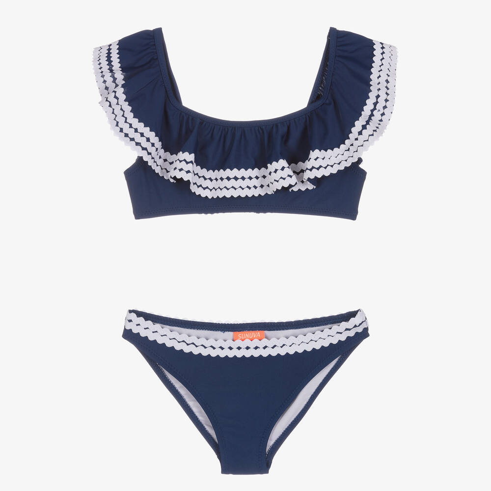Sunuva - Blauer Rüschen-Bikini für Mädchen | Childrensalon