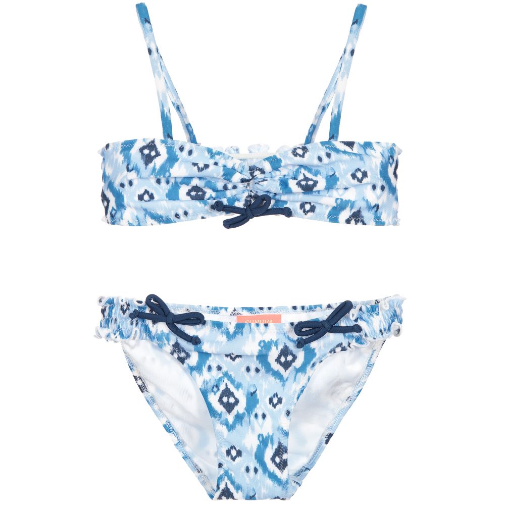 Sunuva - Girls Blue (UPF50+) 'Ikat' Bikini | Childrensalon