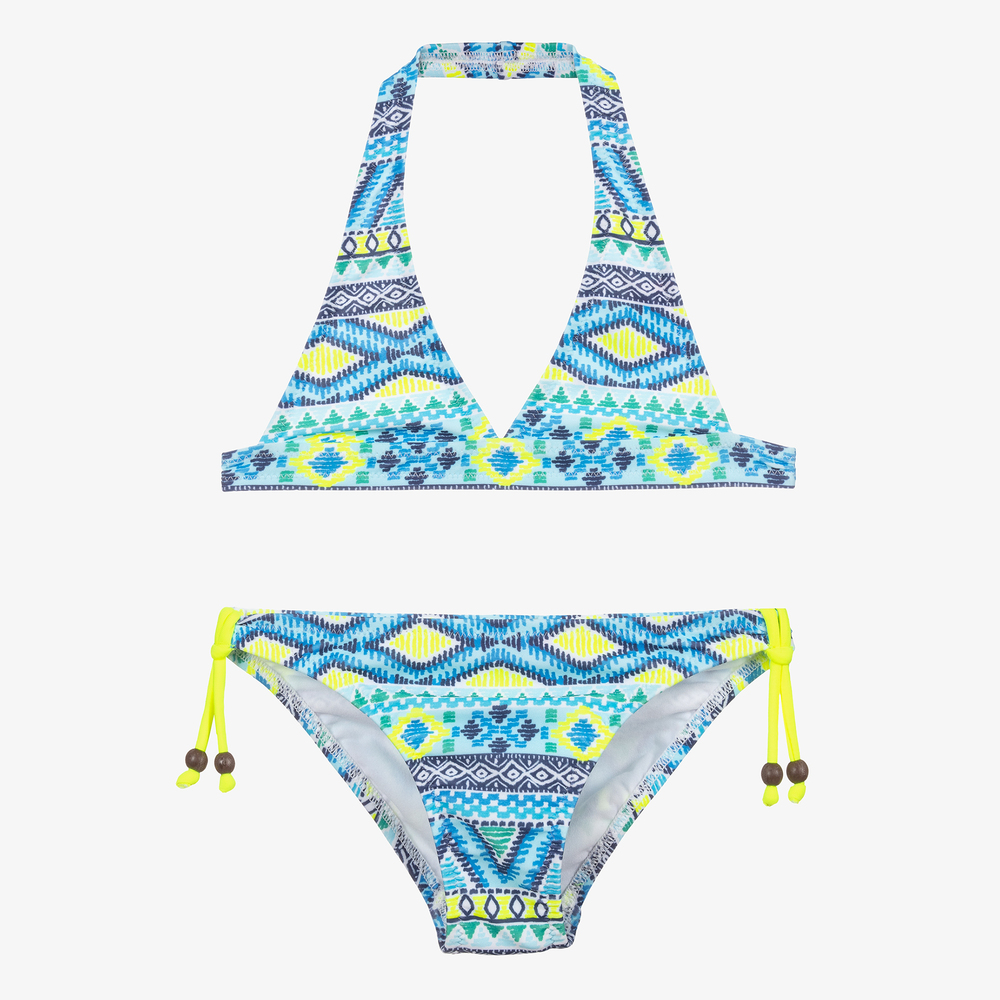 Sunuva - Girls Blue & Yellow Bikini | Childrensalon