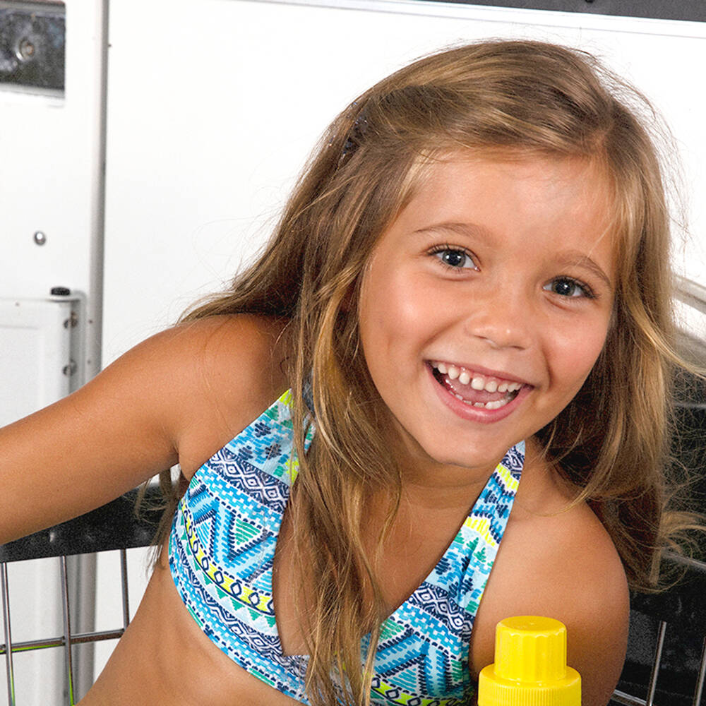 Sunuva-مايّو بيكيني لون أزرق وأصفر للبنات | Childrensalon Outlet