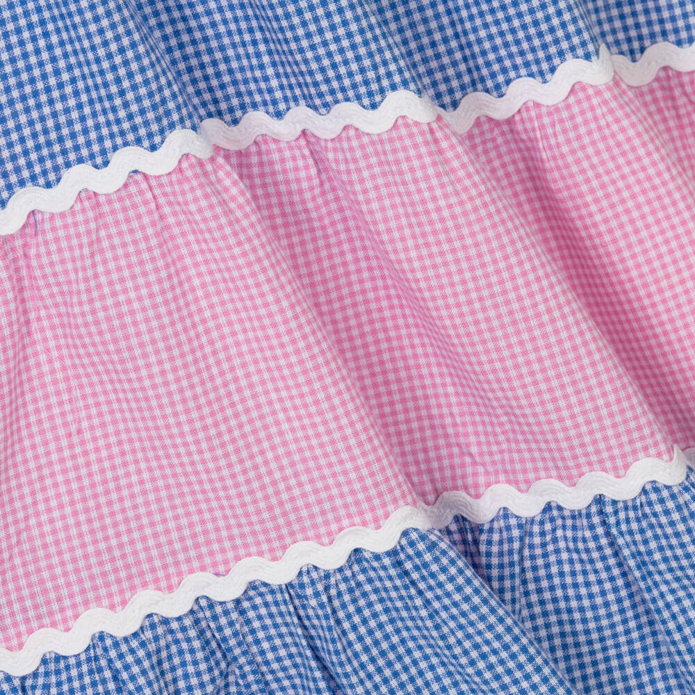 Sunuva-Girls Gingham Pink & Blue Dress | Childrensalon Outlet