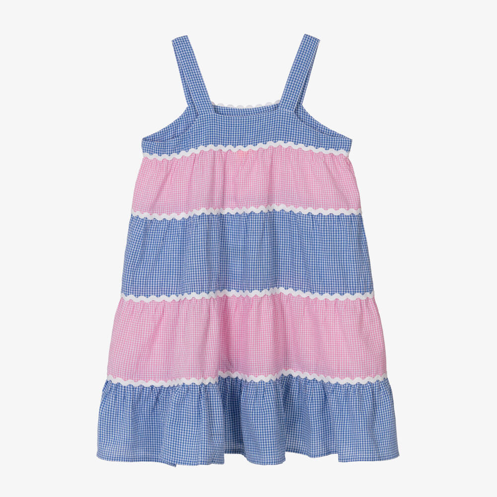 Sunuva-Girls Gingham Pink & Blue Dress | Childrensalon Outlet