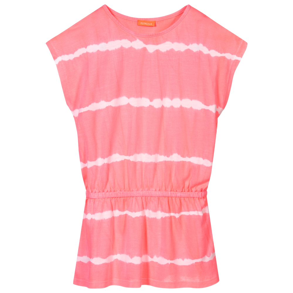 Sunuva - Girls Neon Pink Beach Dress | Childrensalon