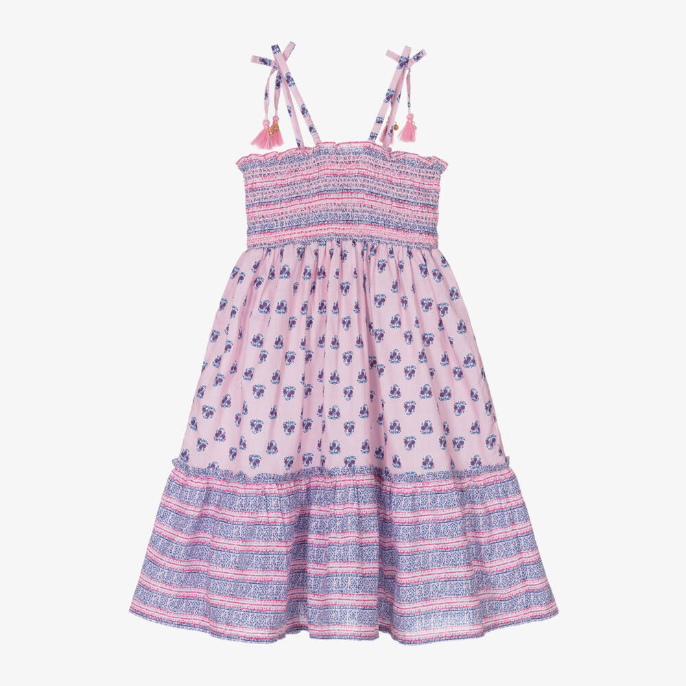 Sunuva-Girls Pink & Blue Cotton Dress | Childrensalon Outlet