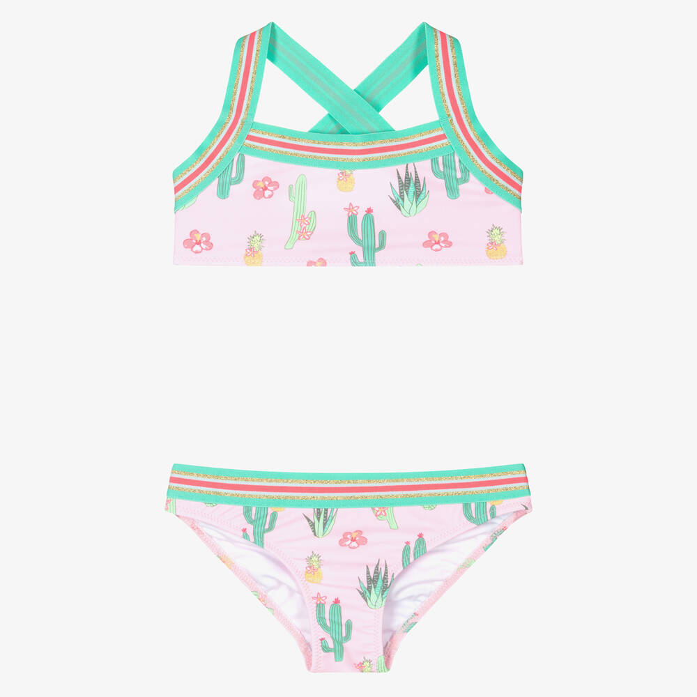 Sunuva - Girls Pink Cactus Bikini | Childrensalon