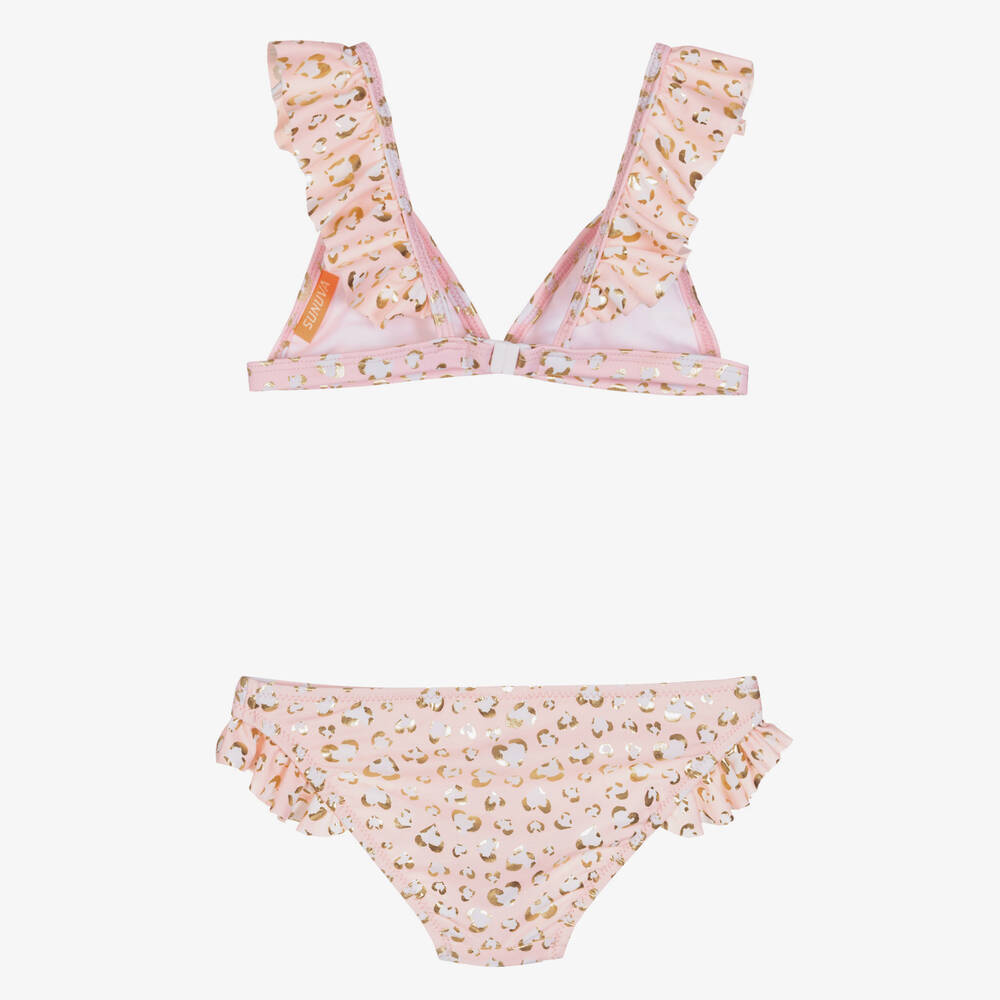 Sunuva-Розовое бикини с леопардовым принтом для девочек | Childrensalon Outlet