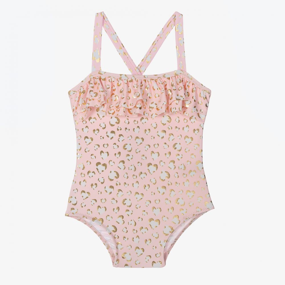 Sunuva - Girls Pink Leopard Swimsuit | Childrensalon