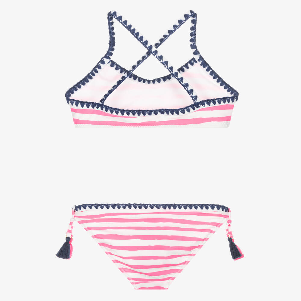 Sunuva-Girls Pink & White Striped Bikini | Childrensalon Outlet