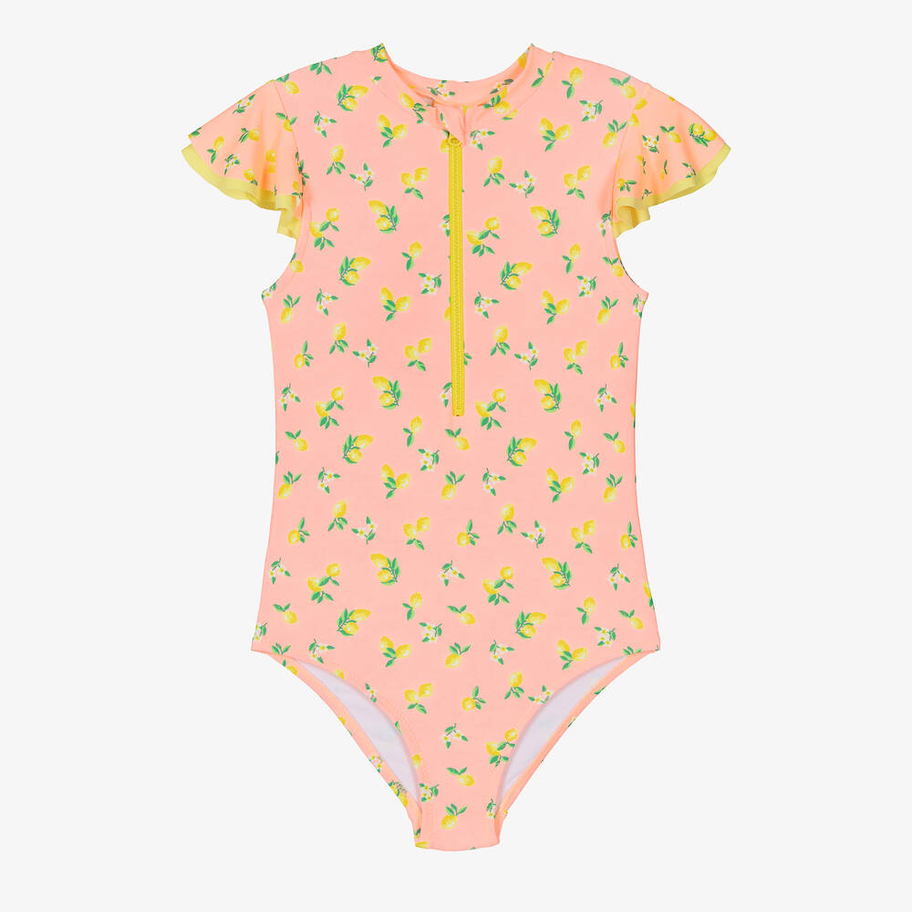 Sunuva - Maillot de bain rose à citrons | Childrensalon