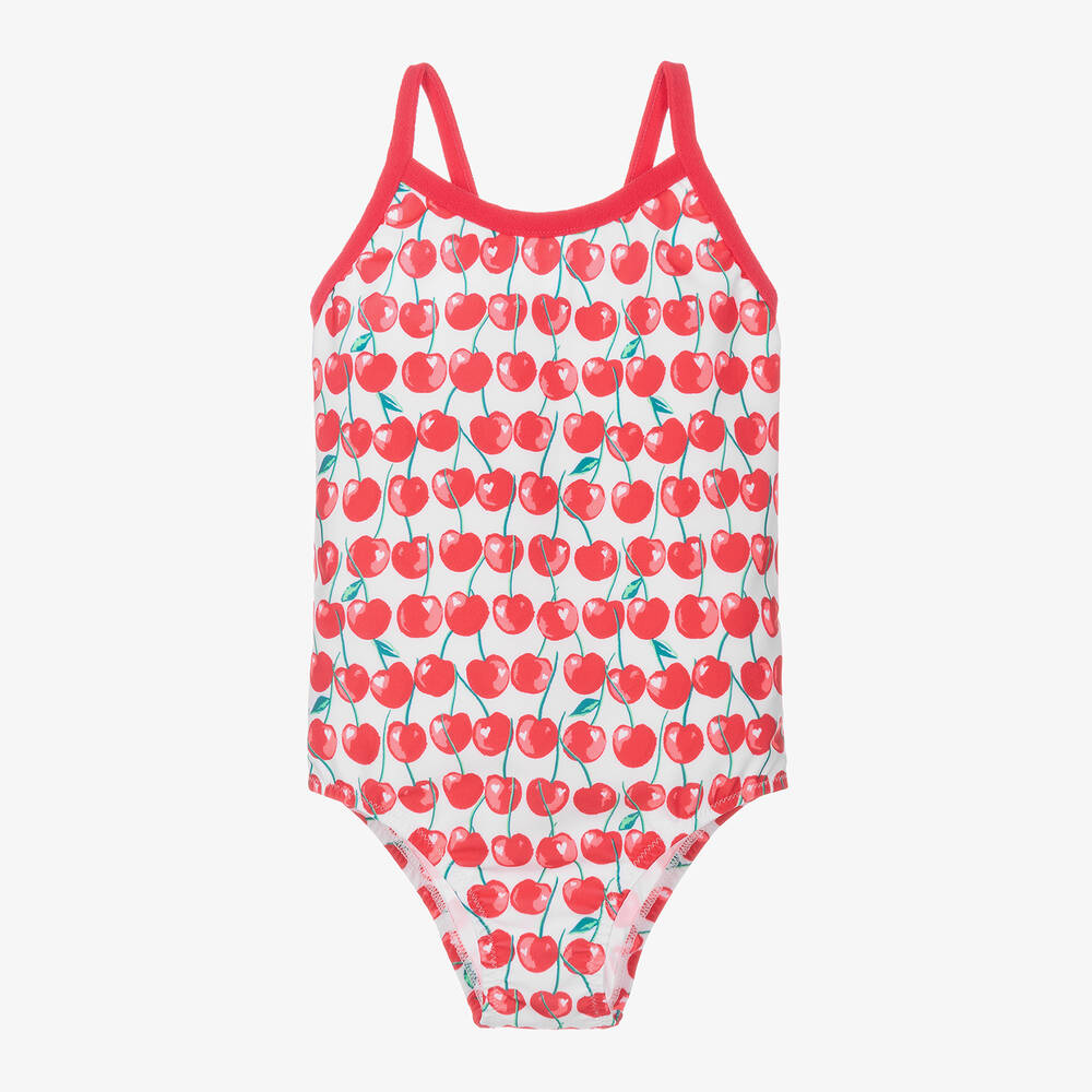 Sunuva-Girls Red Cherry-Print Swimsuit | Childrensalon Outlet