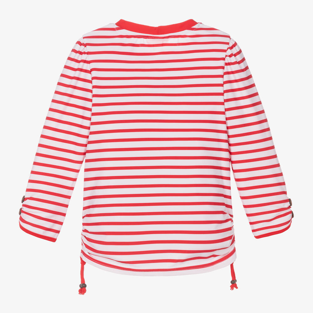 Sunuva-Girls Red Striped Cherry Swim Top | Childrensalon Outlet