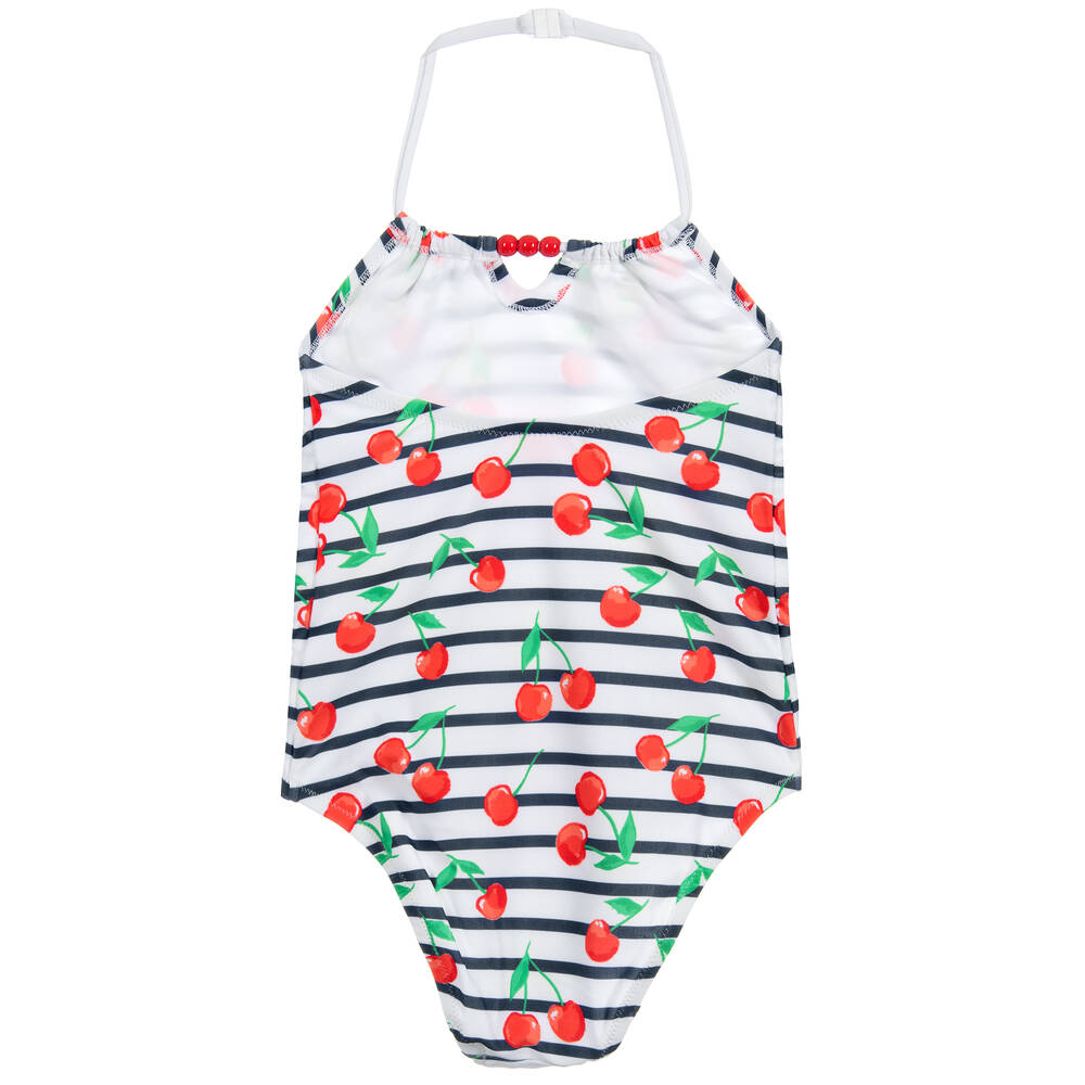 Sunuva-مايّو لون كحلي وأبيض للبنات +UPF50 | Childrensalon Outlet