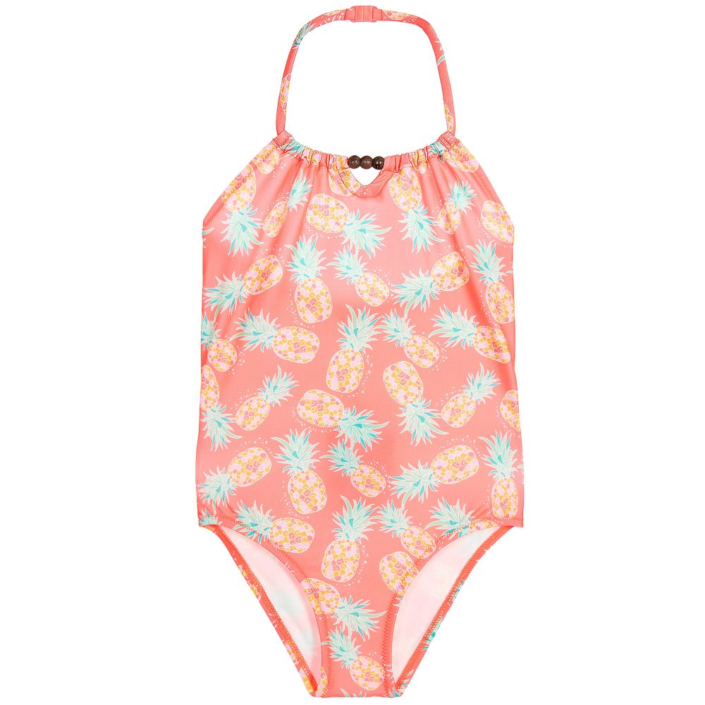Girls Sun Protective UPF50 Pineapple Swimsuit