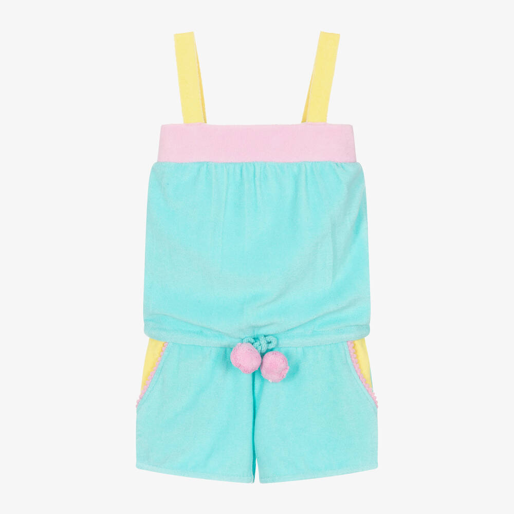 Sunuva-Бирюзовый махровый комбинезон для девочек | Childrensalon Outlet