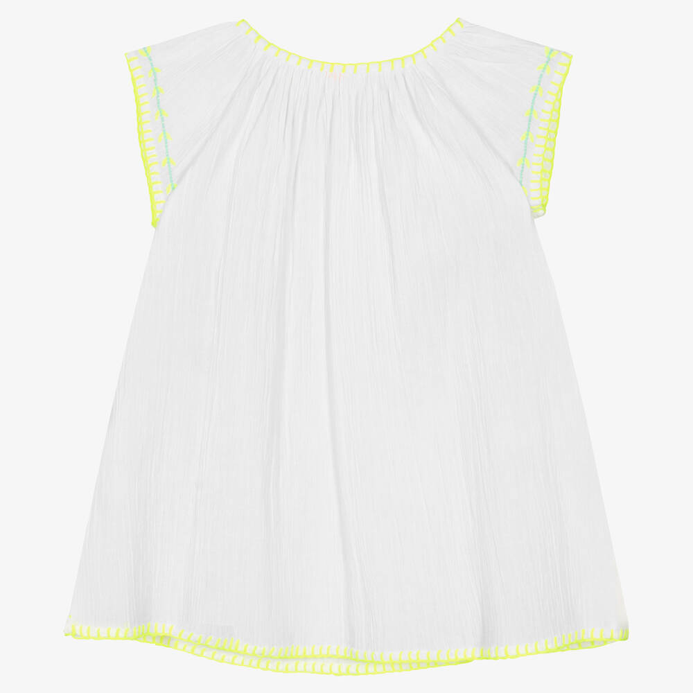 Sunuva-Girls White Cotton Embroidered Dress | Childrensalon Outlet