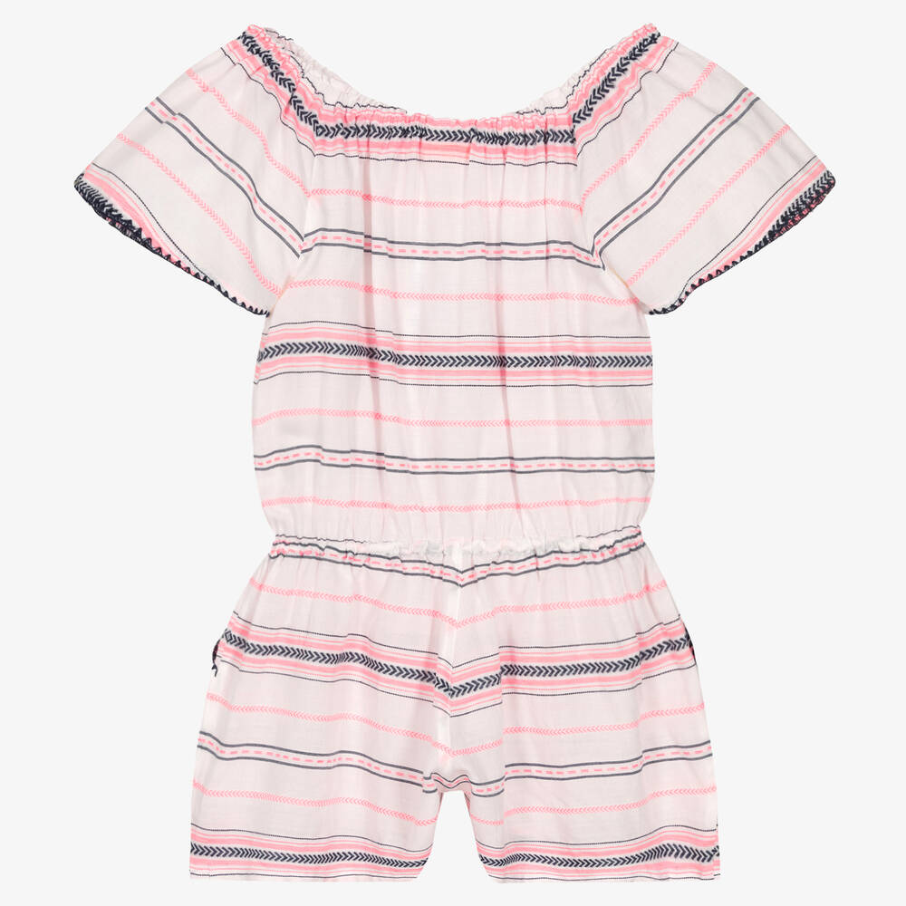 Sunuva-Бело-розовый комбинезон в полоску | Childrensalon Outlet