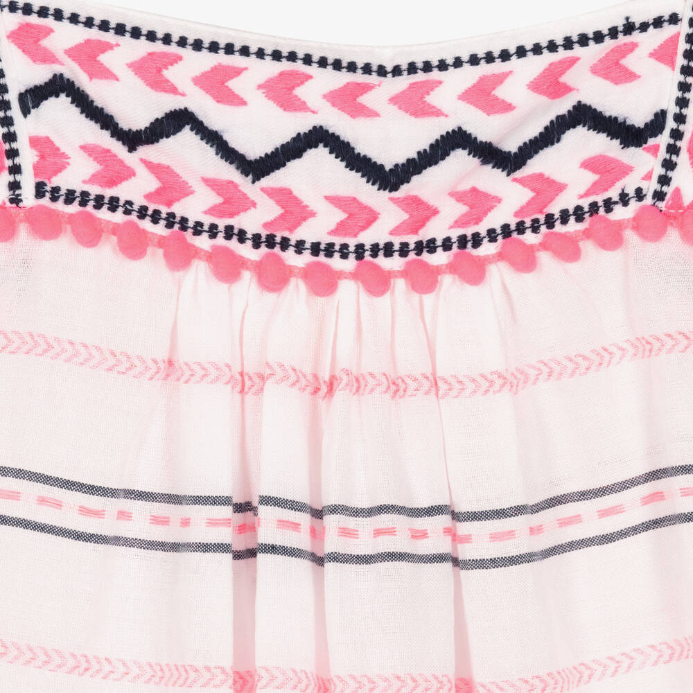 Sunuva-Girls White & Pink Striped Sun Dress | Childrensalon Outlet