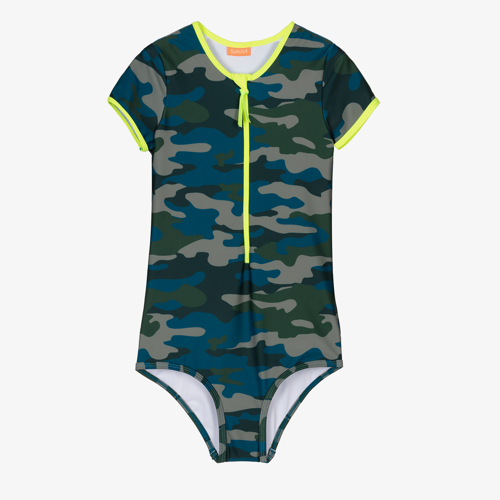 Sunuva - Green Camouflage Swimsuit | Childrensalon
