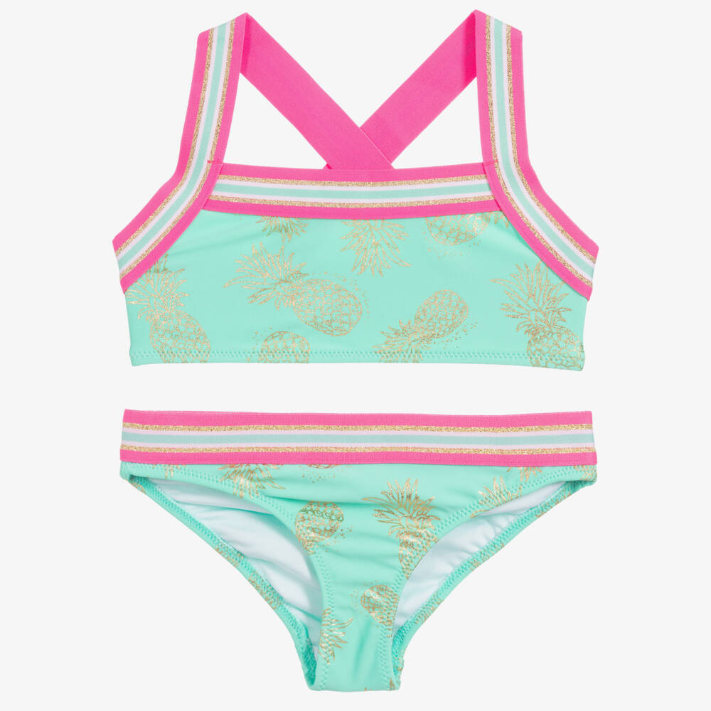 Sunuva-Green & Pink Bikini (UPF50+) | Childrensalon Outlet