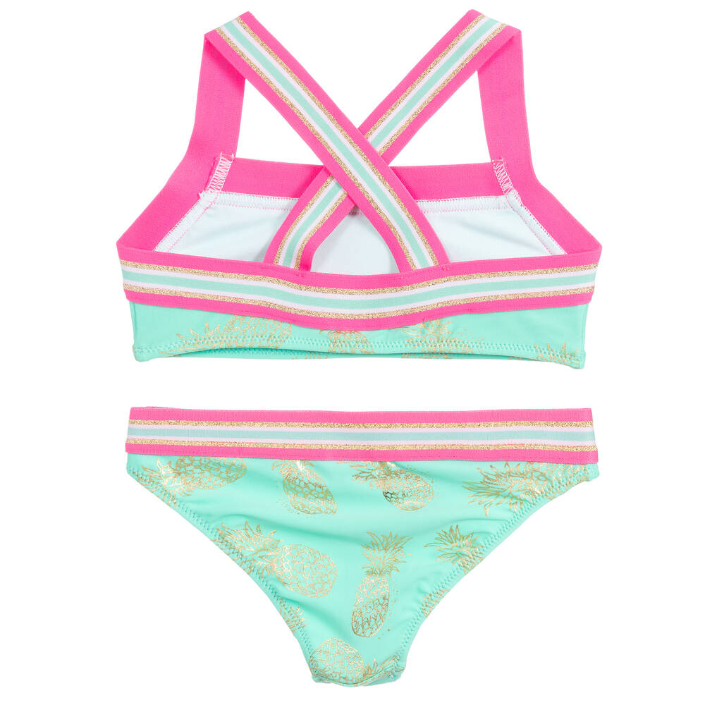 Sunuva-Green & Pink Bikini (UPF50+) | Childrensalon Outlet