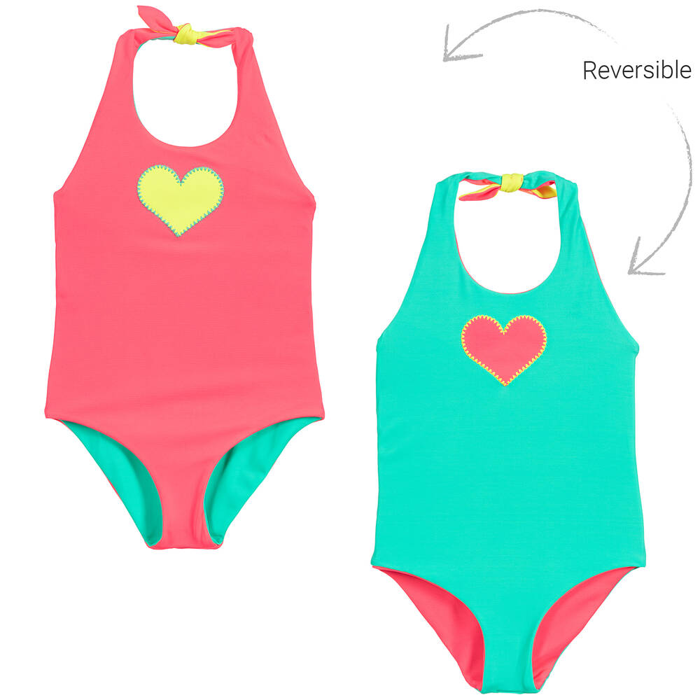 Sunuva - Pink & Green Swimsuit (UPF50+) | Childrensalon