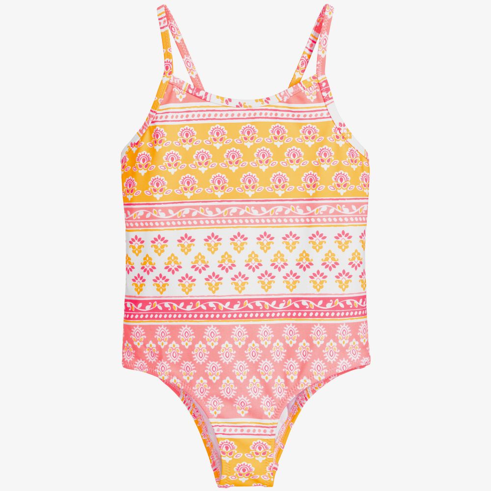 Sunuva - Maillot de bain rose imprimé (UPF 50+) | Childrensalon