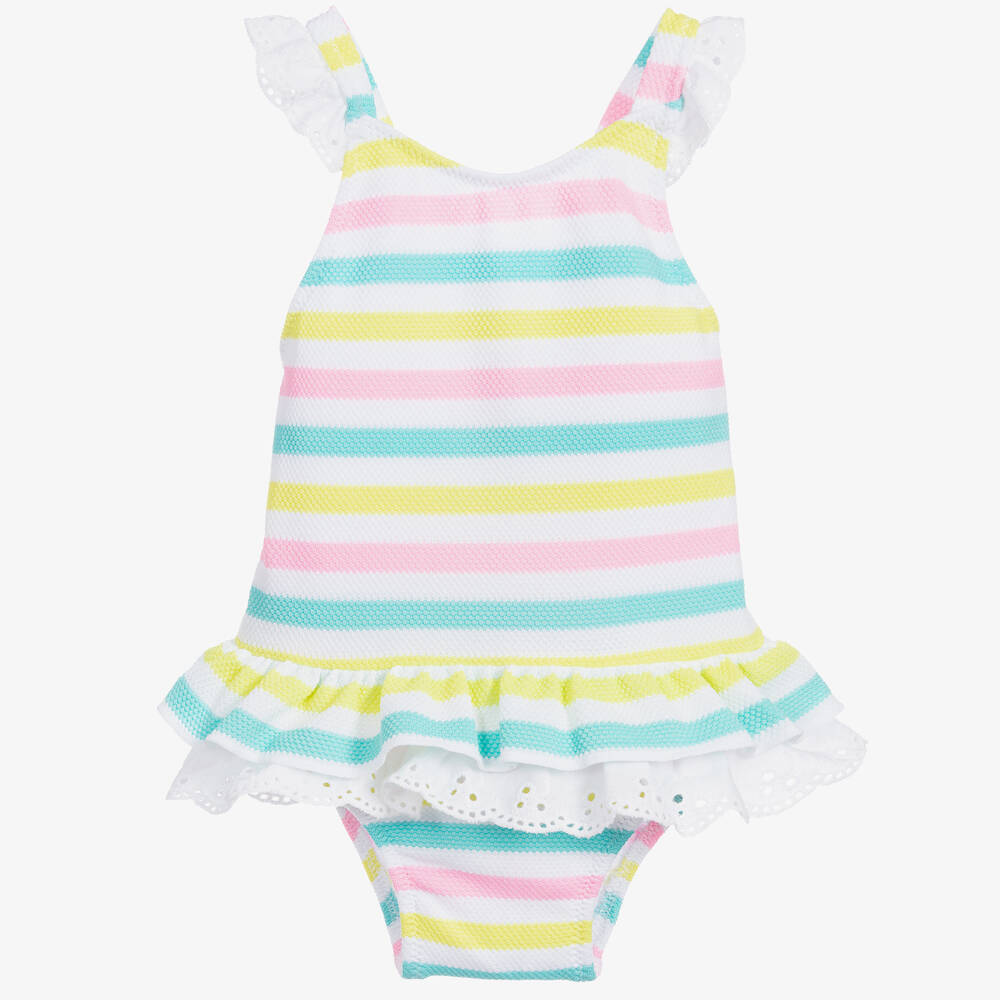 Sunuva - Pink Stripe Swimsuit (UPF50+) | Childrensalon