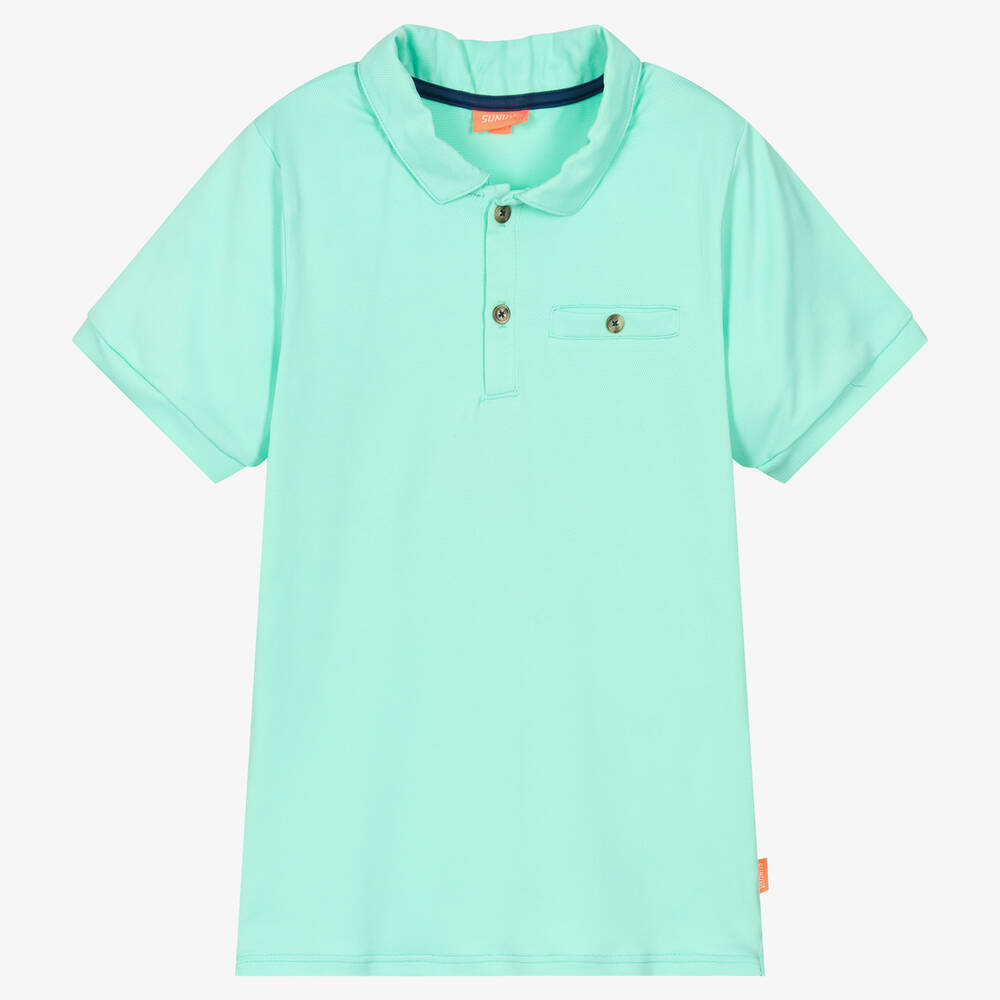 Sunuva-Teen Boys Green Polo Shirt | Childrensalon Outlet