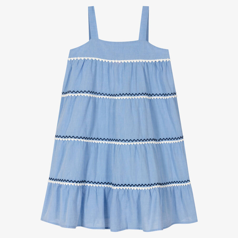 Sunuva - Teen Girls Blue Chambray Sun Dress | Childrensalon Outlet