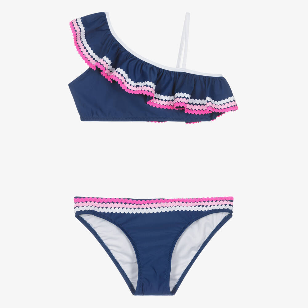 Sunuva-Teen Girls Navy Ruffle Bikini | Childrensalon Outlet