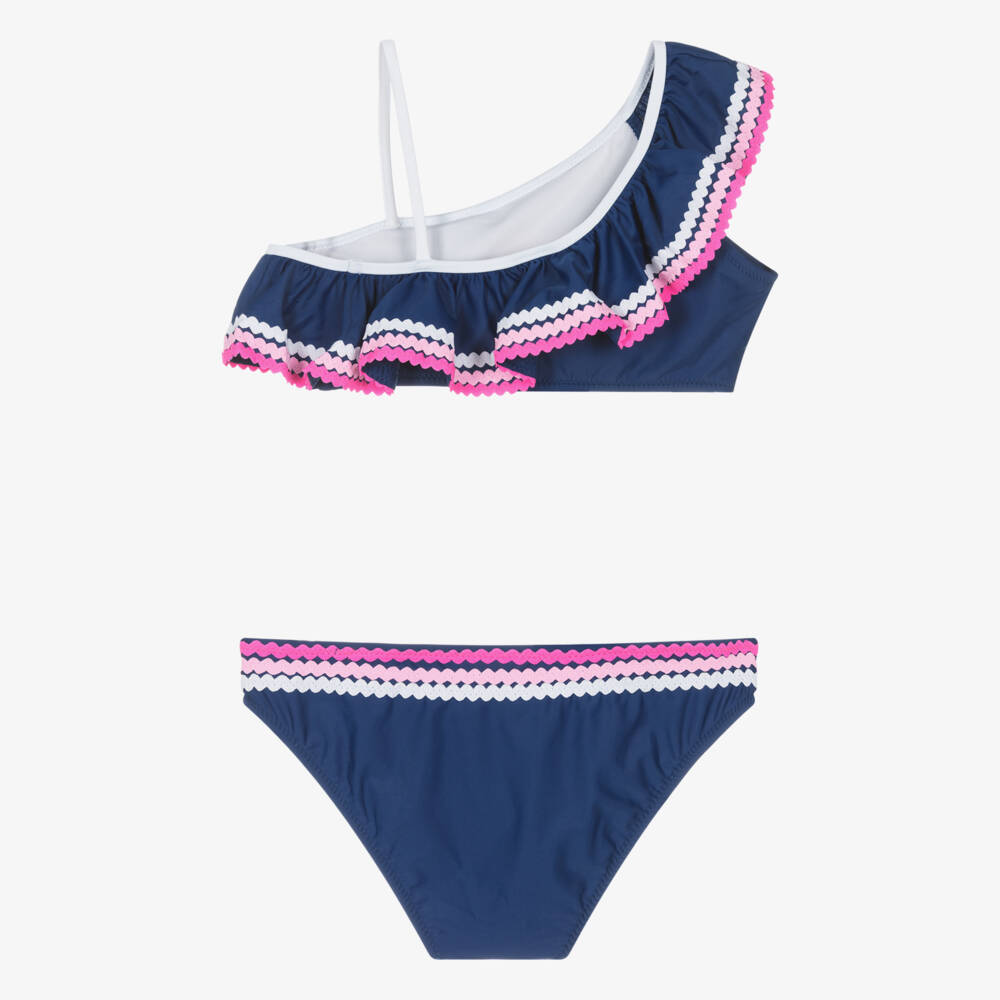 Sunuva-Teen Girls Navy Ruffle Bikini | Childrensalon Outlet