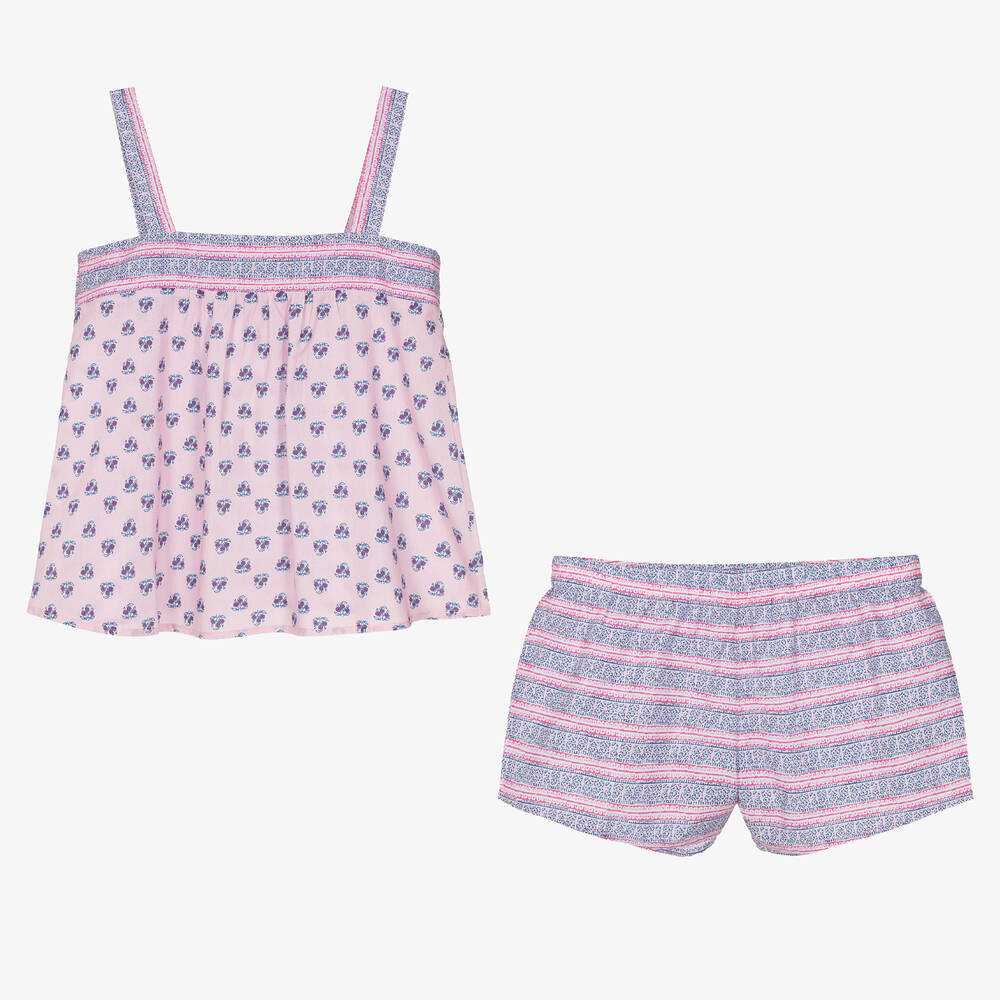 Sunuva-Teen Girls Pink Cotton Shorts Set  | Childrensalon Outlet
