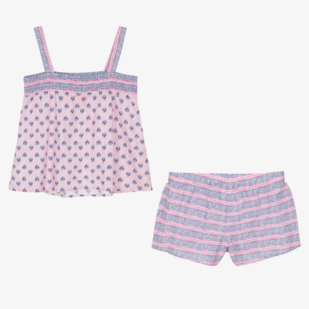 Sunuva-Teen Girls Pink Cotton Shorts Set  | Childrensalon Outlet