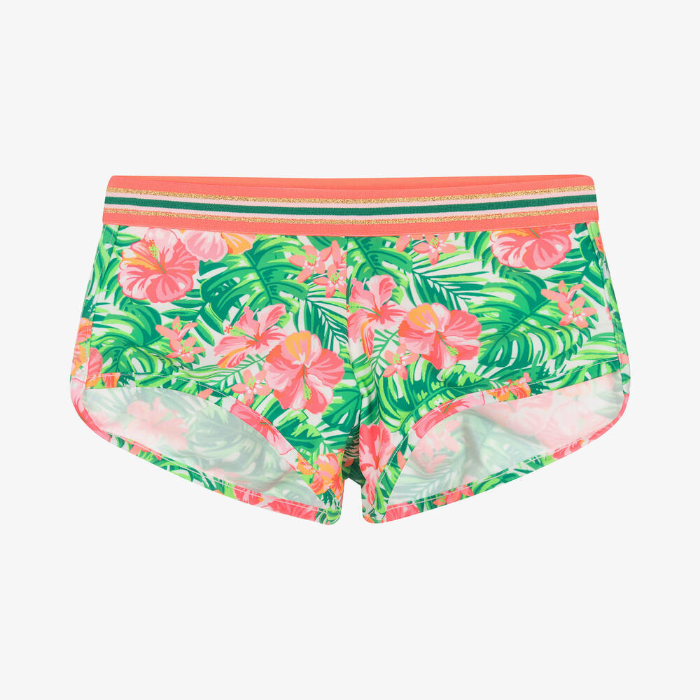 Sunuva - Short de bain rose et vert à fleurs | Childrensalon