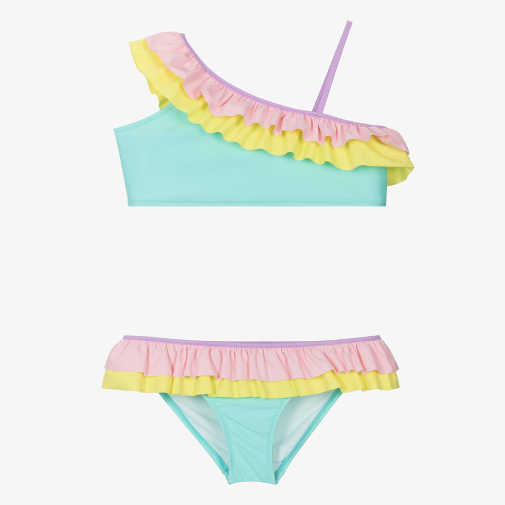 Sunuva-Teen Girls Turquoise Colourblock Swimsuit | Childrensalon Outlet