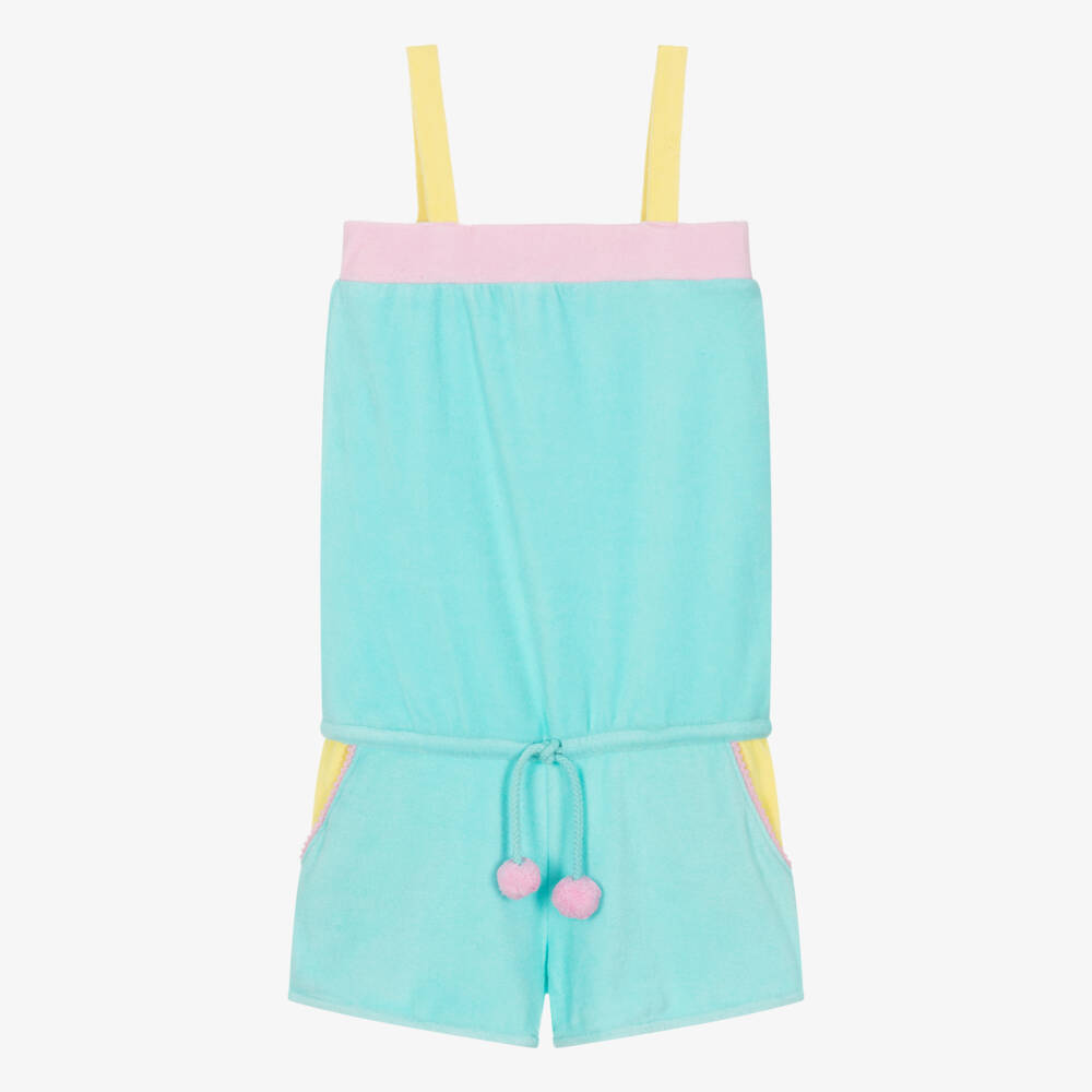 Sunuva-Teen Girls Turquoise Towelling Romper | Childrensalon Outlet