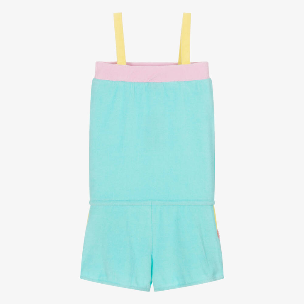 Sunuva-Teen Girls Turquoise Towelling Romper | Childrensalon Outlet