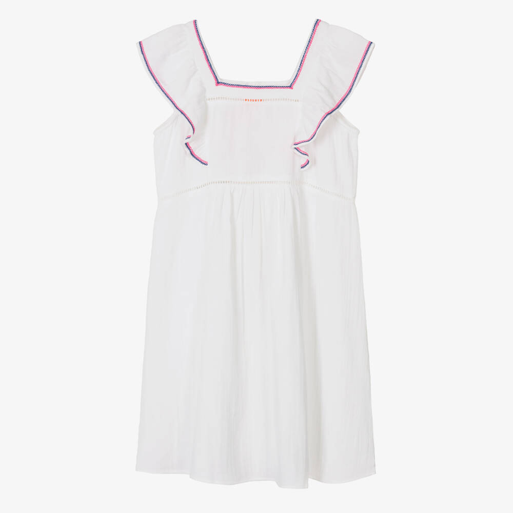 Sunuva-Teen Girls White Floral Embroidered Dress | Childrensalon Outlet