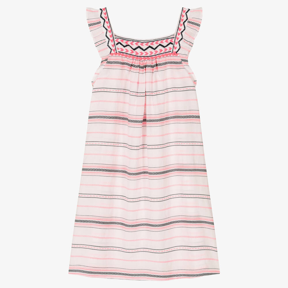 Sunuva-Teen Girls White & Pink Striped Sun Dress | Childrensalon Outlet