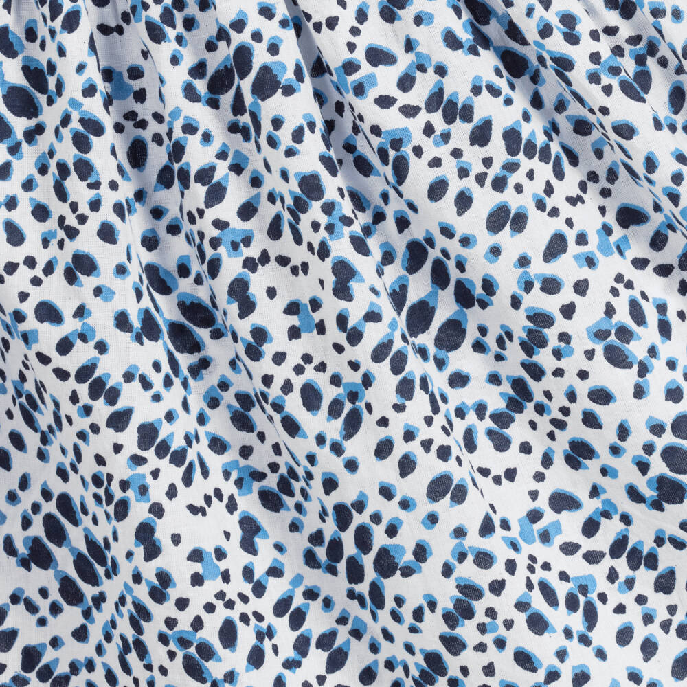 Sunuva-فستان قطن لون أبيض وأزرق | Childrensalon Outlet