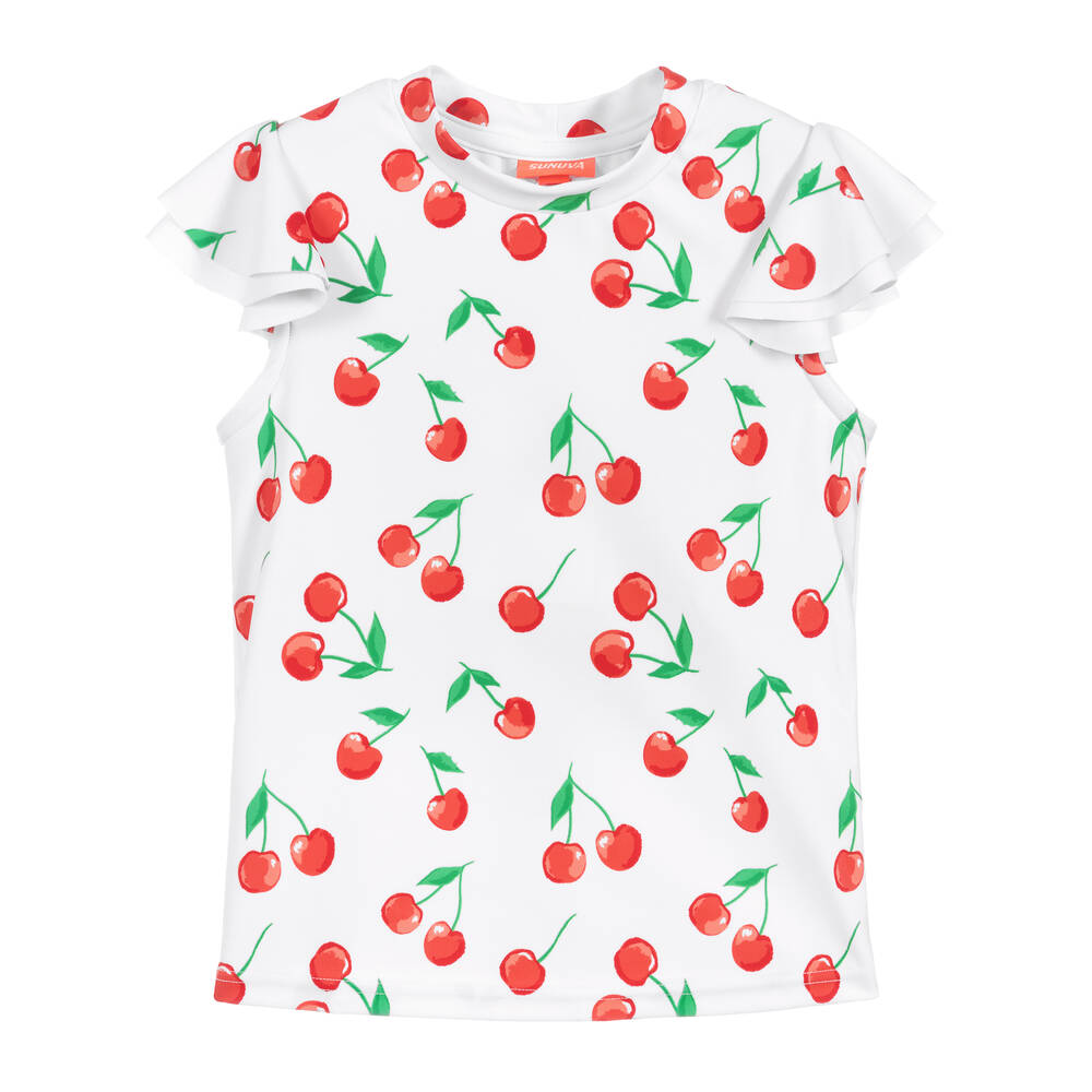 Sunuva - White Cherry Top (UPF50+) | Childrensalon