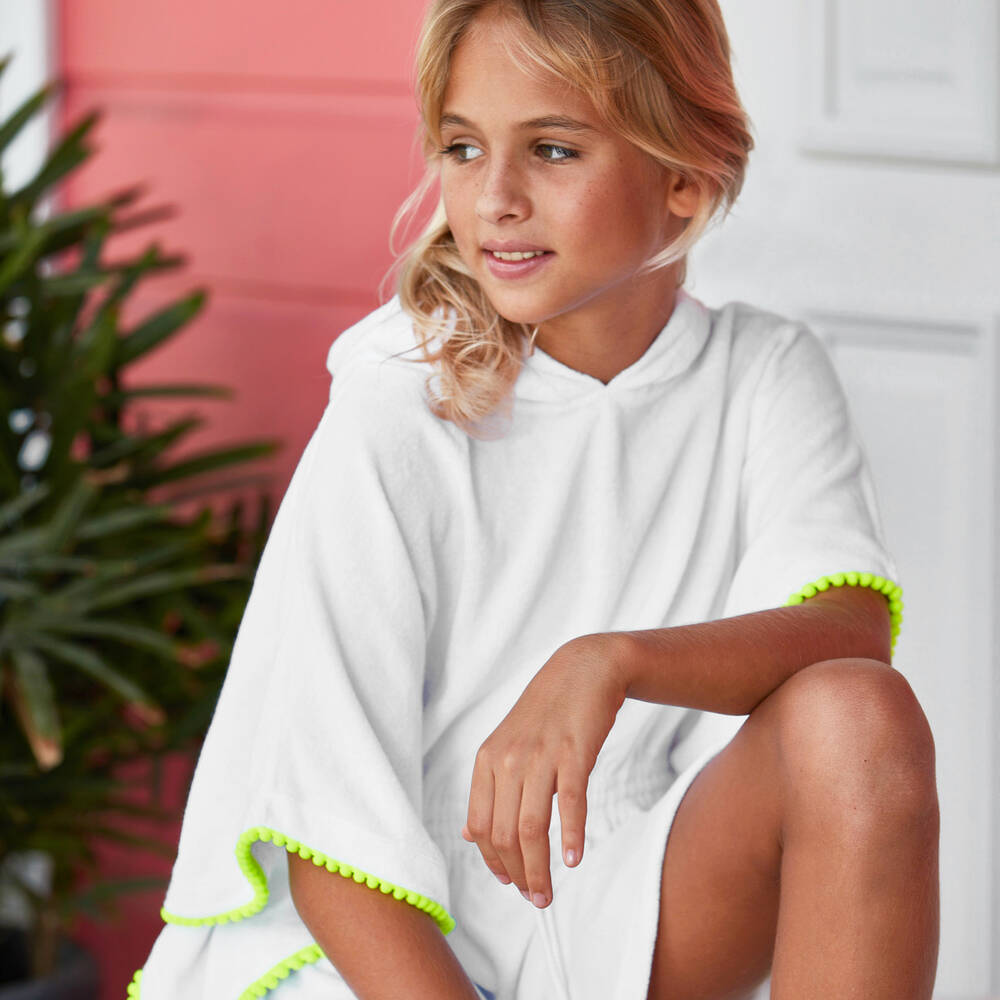 Sunuva White Cotton Towelling Kaftan Childrensalon Outlet