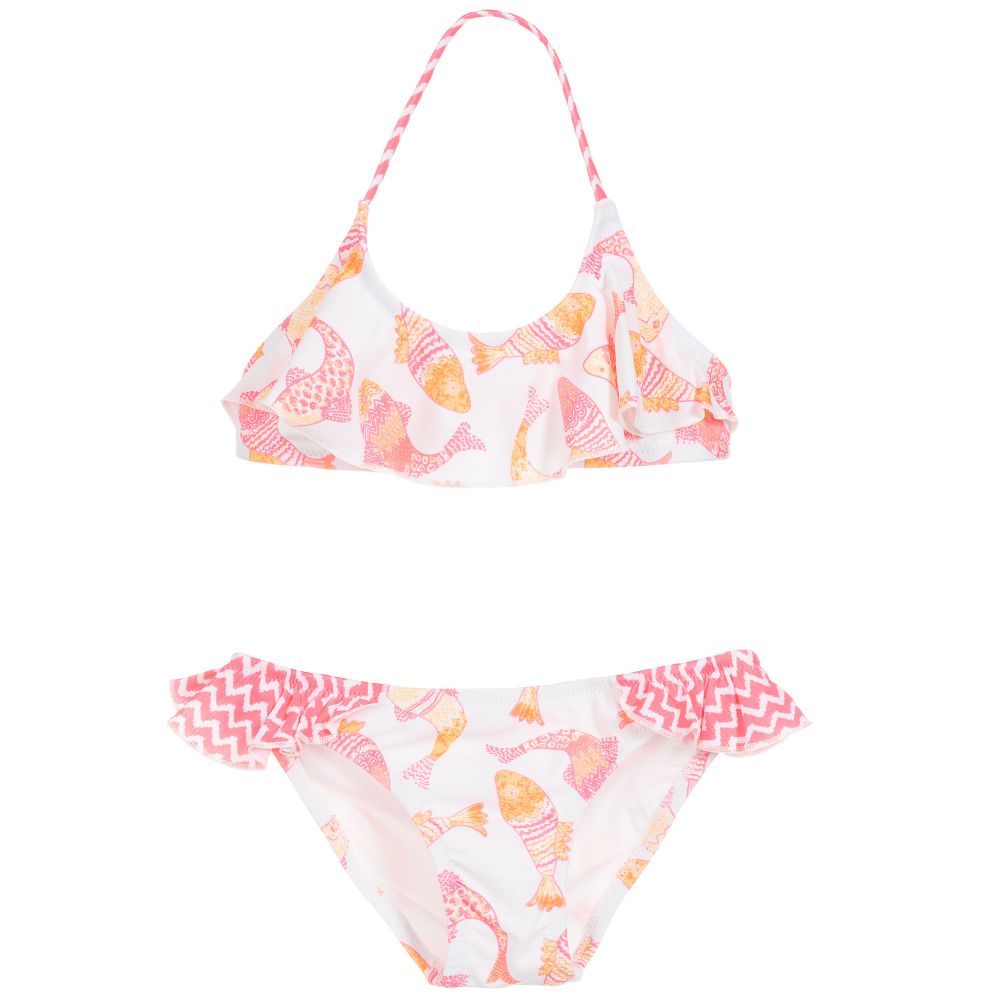 Sunuva - White & Pink Bikini (UPF50+) | Childrensalon