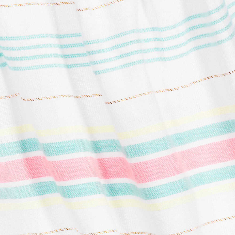 Sunuva-White Striped Cotton Playsuit | Childrensalon Outlet